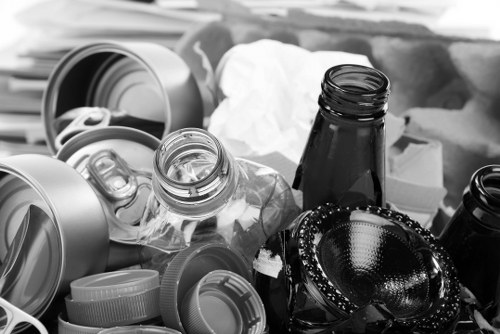Van loaded with garden waste outside a Victorian terrace in Stoke Newington